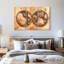 «Rustic Hemispheres Map» sur toile-617475179