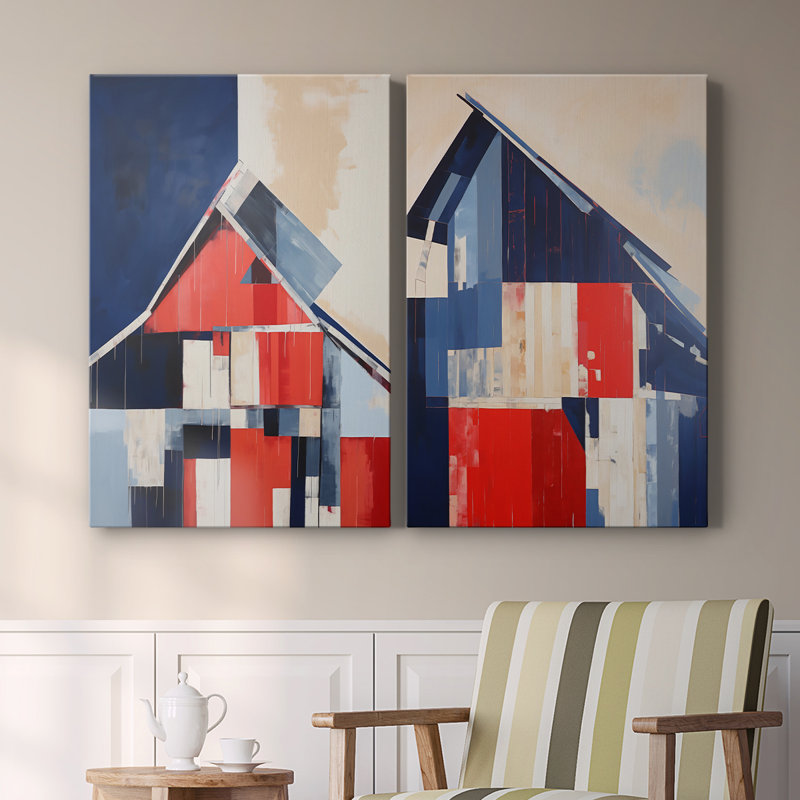 Paysages série CXVII - Toile tendue avec châssis de qualité supérieure - Prêt à être accroché