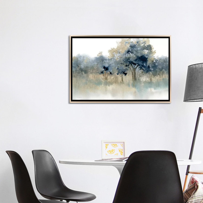 «Water's Edge II» par Carol Robinson, reproduction sur toile tendue, H 26 po x l 40 po x P 1 po, Encadrement champagne