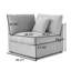 Chaise d'angle rembourrée en lin avec revêtement-413573544