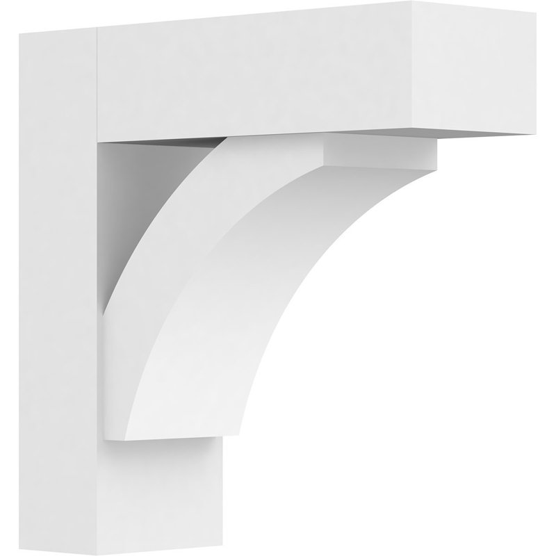 Support standard en uréthane standard avec extrémités en bloc, brun clair apprêté Thorton, H 16 po x l 5 po x P 16 po
