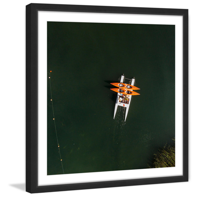 « orange kayaks », impression encadrée, H 12 po x l 12 po