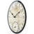 Outdoor Round Glass Wall Clock 14 Inches - Black