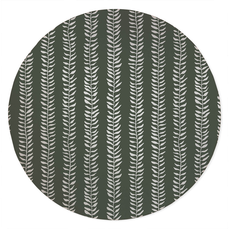 Mystic Ivy Non-Slip Outdoor Rug, Round 5'