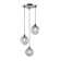 Emilis 3 - Light Silver Cluster Pendant
