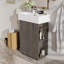 Meuble-lavabo 21,6 po avec lavabo en céramique-858149443