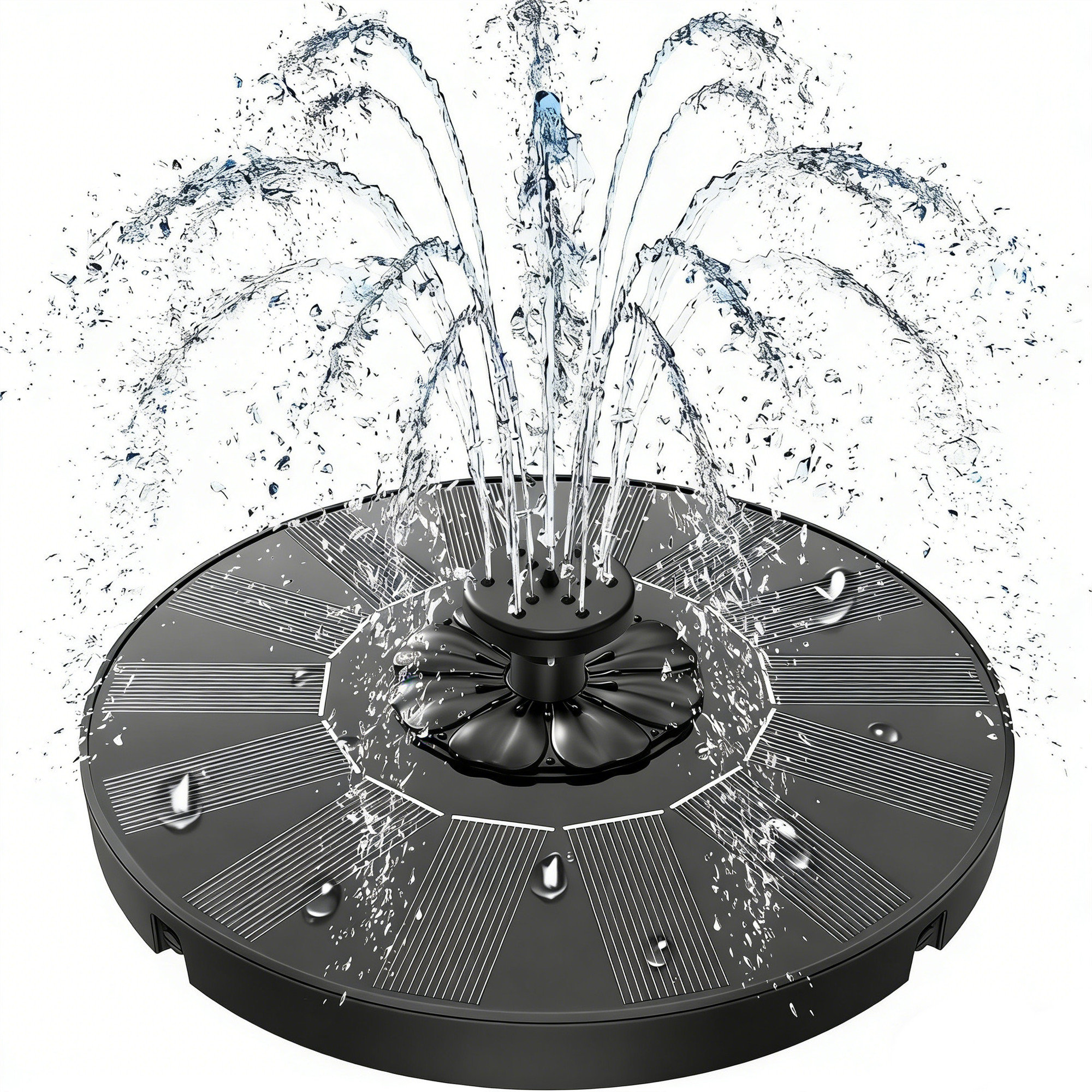 Arlmont & Co. Solar Fountain 2026 Upgrade, Solar-Powered Bird Bath ...
