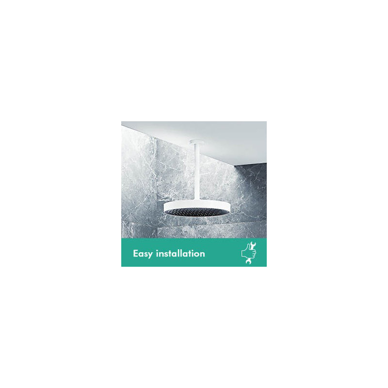 Hansgrohe Rainfinity Shower Head 250 1-Jet, 2.5 GPM, Matte Black