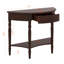 Console en bois massif demi-lune avec tiroir - Table d'appoint avec rangement-122653142