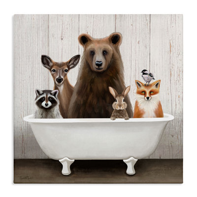 "Woodland Creatures", art mural sur toile par Elizabeth Tyndall