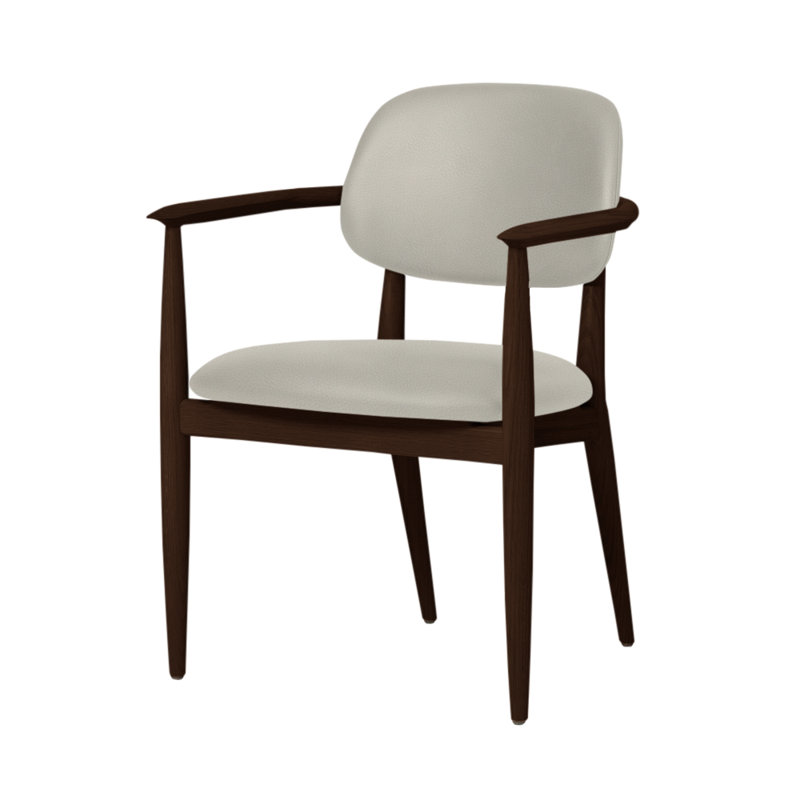 Chaise Slow de Space Copenhagen, Chêne brun foncé, Glace Omega
