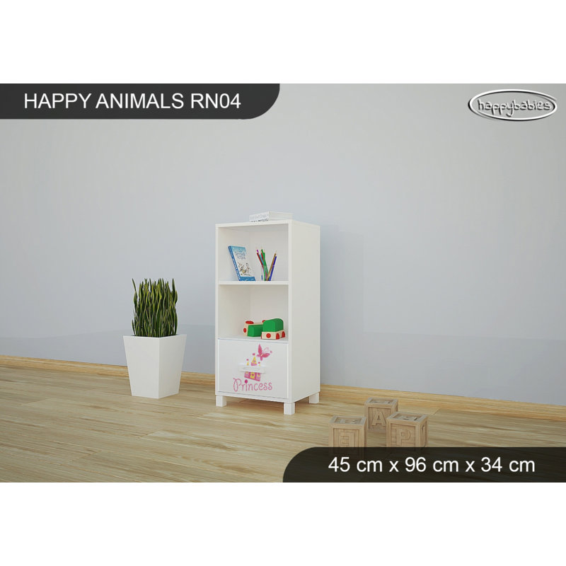 45cm W Animals Kids Cube, White