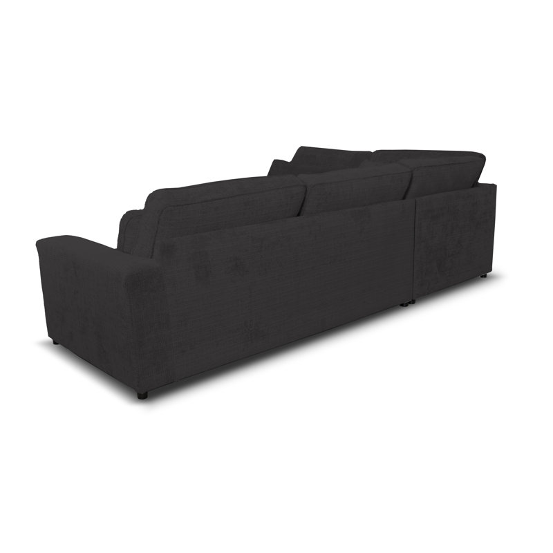 Arve 4 Seater Corner Sofa , Left Facing, Black