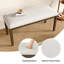 Banquette de 38 po pour hall d'entrée rembourrée en beige et brun, pieds en bois d'hévéa massif, décor Mid-Century moderne pour l'entrée, banc de couloir, siège rembourré doux, décoration moderne-785440400