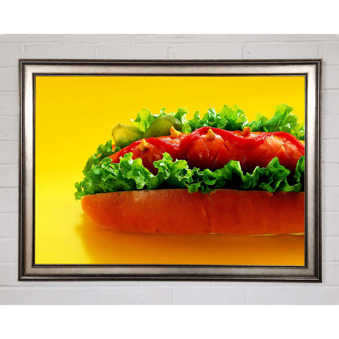 Hot Dog With Everything - Einzelner Bilderrahmen Kunstdrucke