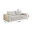Canapé 63 po 2 places, tissu velours côtelé, sièges profonds, canapé causeuse confortable, sans assemblage, 1 pièce pour salon, chambre à coucher, salle de conférence, appartement, blanc