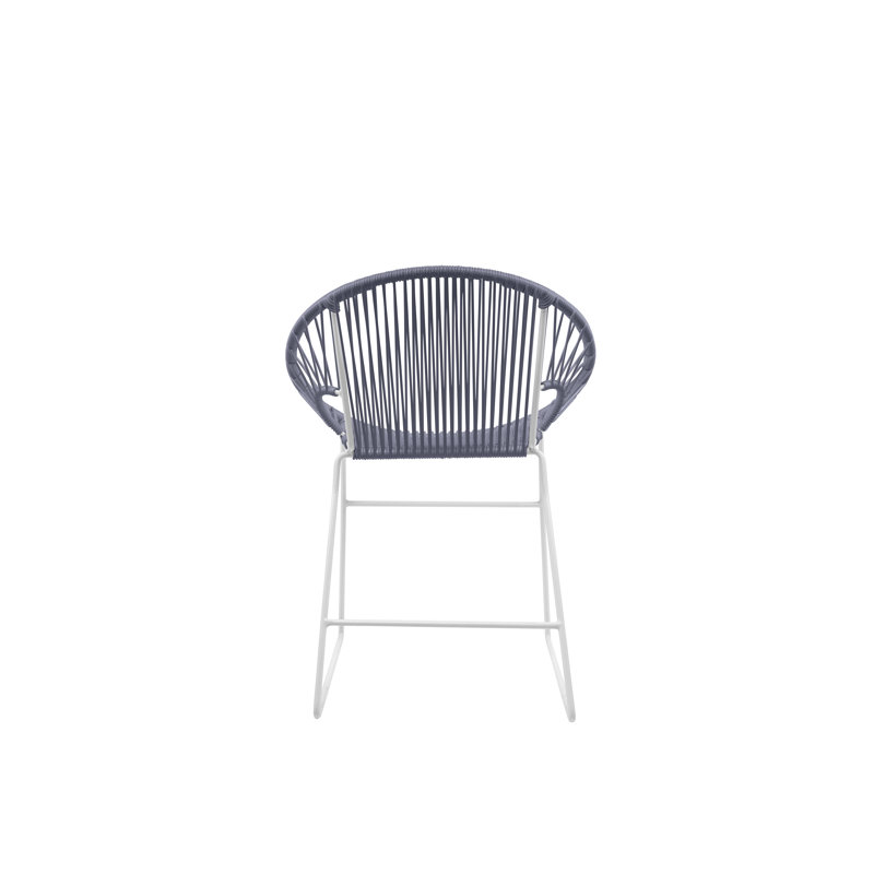 Chaise de patio Puerto, Gris / Blanc