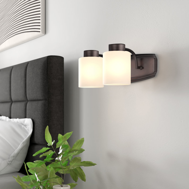 Éclairage pour salle de bain 2 lumières Amaresh, Bronze héritage
