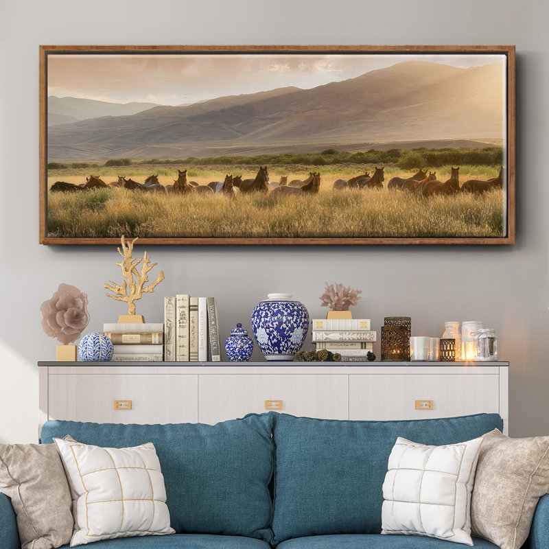 «Wild and Free I», toile encadrée, H 20 po x l 50 po