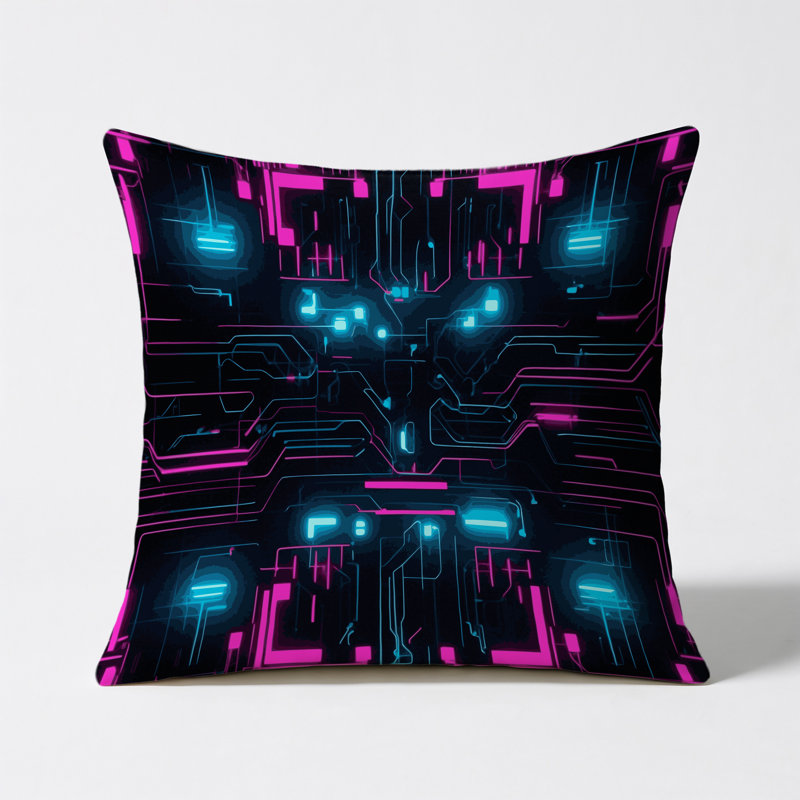 Coussin décoratif intérieur et extérieur Electric Ripple, Square 16"