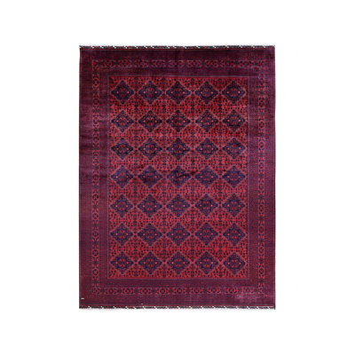 9'8" x 12'9" New Hand Knotted Red Wool Rectangle Oriental Rug - MOA102762