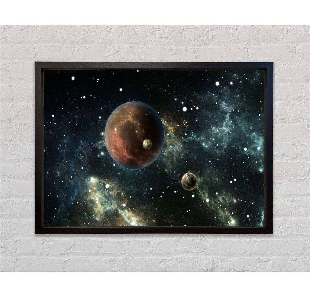 Planets in the Dark Skies - Einzelne Bilderrahmen Kunstdrucke auf Leinwand