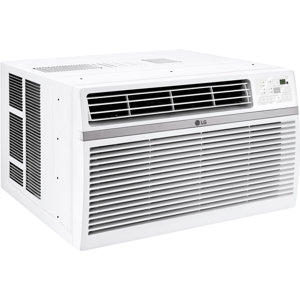 LG 18,000 BTU 230V Window Air Conditioner for up to 1000 Sq. Ft. with 3 Speeds and Timer in White