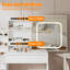 Bureau de coiffeuse, bureau de maquillage avec miroir lumineux coulissant, station de charge-106952414