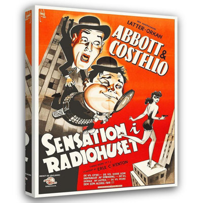 Hollywood Photo Archive Gallery Wrapped Canvas Art: Abbott and Costello - Swedish - Who Done It