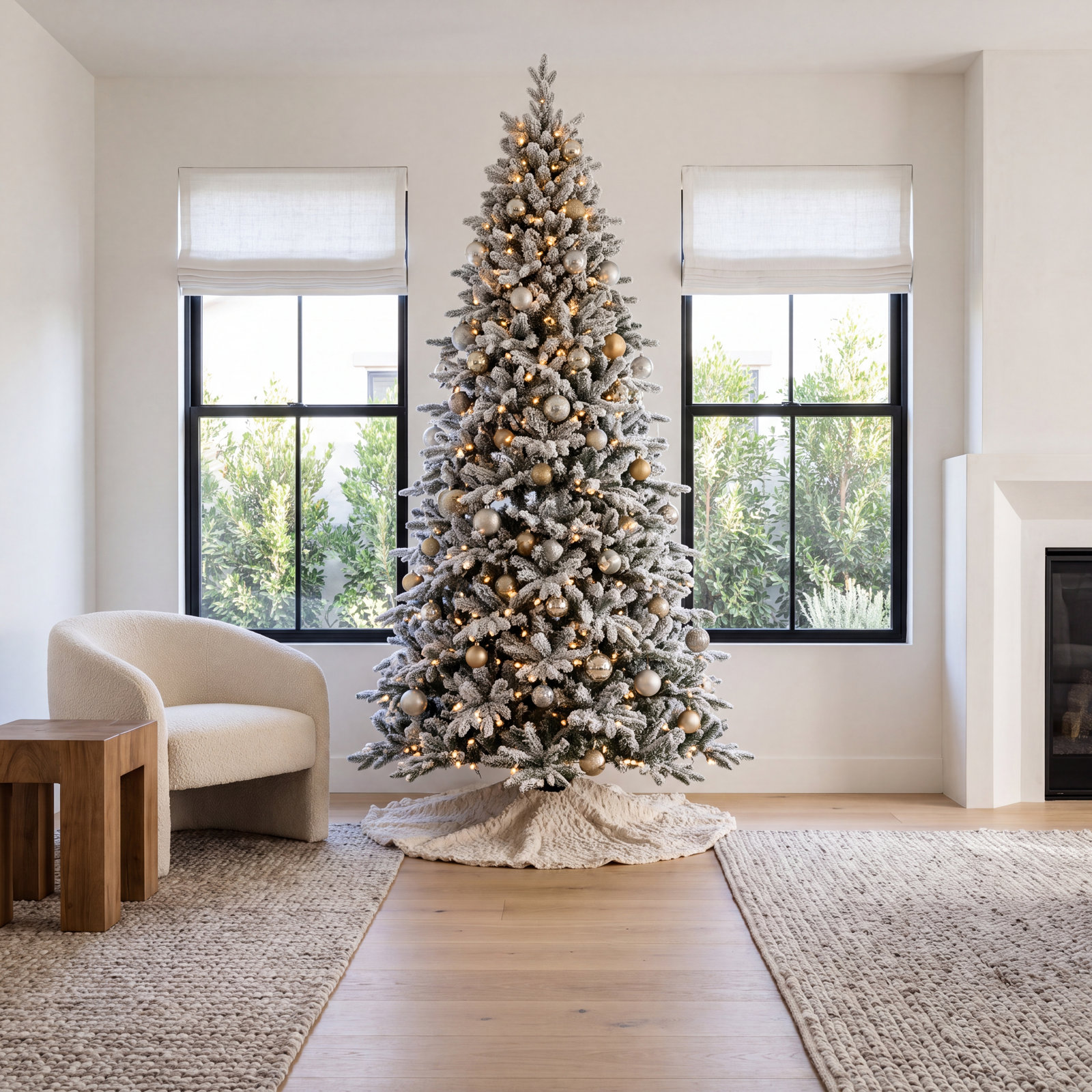 Frosted Fir Christmas Tree, 10' H