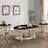 Mairie 42-inch Oval Wood Coffee Table-48212849-48212848