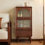 Petite armoire d'appoint avec couvercle en verre