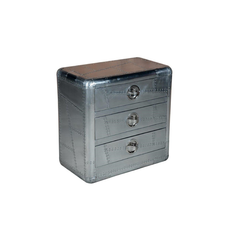 Kyus 28'' W Metal Nightstand