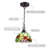 Tiffany Chain Pendant Lighting Tall 181 Inch, 8 Inch Small Stained Glass Shade Mini Hanging Lamp-184235030