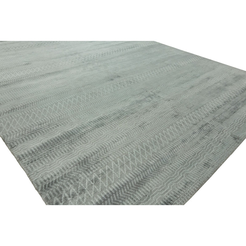 Heacock Viscose Striped Indoor Rug, Rectangle 8' x 10'