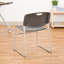 Chaise empilable en plastique robuste avec dossier profilé-50072355-50072356
