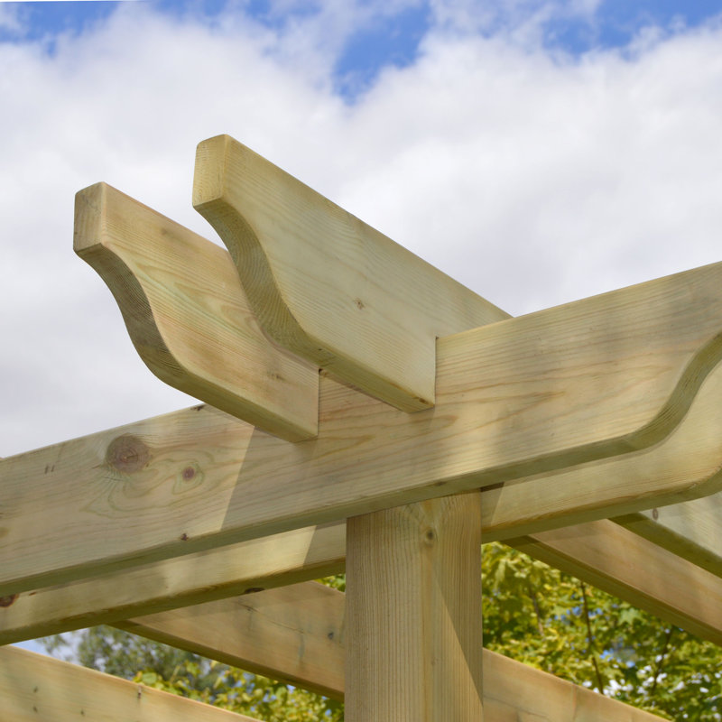 Ciccio Manufactured Wood Pergola, Light Green, 340cm H x 180cm W x 300cm D