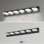 Luminaires de salle de bain DEL modernes (6 lumières, 39 pouces), luminaires muraux de salle de bain modernes en acrylique noir mat sur miroir (blanc froid 6000K)-1576528439