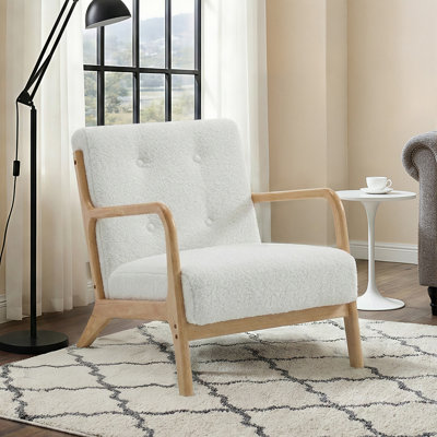 Upholstered Teddy and Faux Sheepskin Armchair