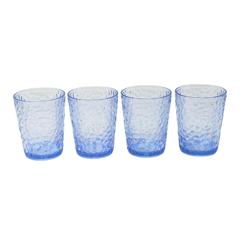 Ensemble de verres en acrylique 2 pièces Timblin, 16, Bleu