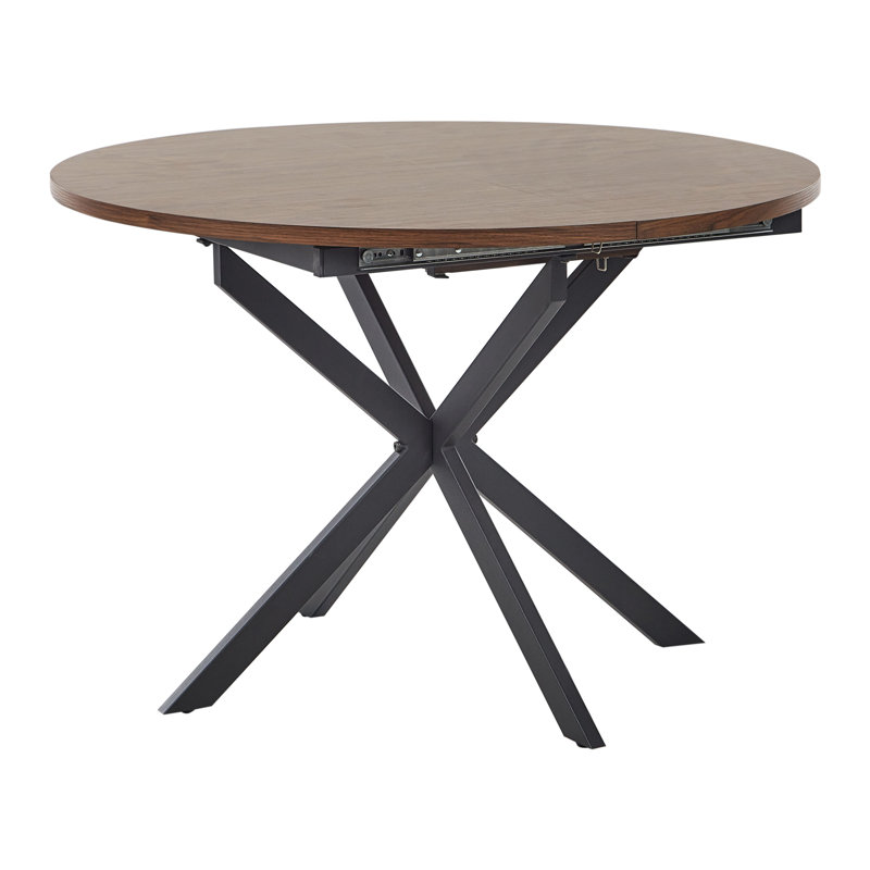FRIONA Extendable Round Metal Base Dining Table