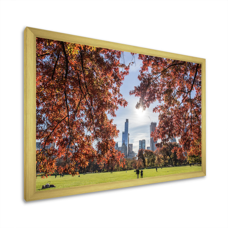 Magnifique paysage de l'Alabama sur toile, Encadrement doré, H 30 po x l 40 po x P 1,5 po