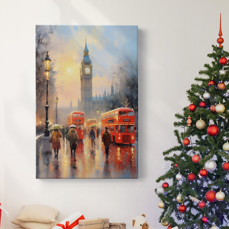 Art des Fêtes de Noël - Toile tendue avec châssis DCC XXXV, H 60 po x l 40 po