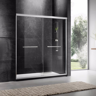 Door Sliding Opening Frameless Design Shower Door With Tempered Glass