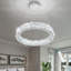 Lustre moderne en cristal à DEL argent-719196912