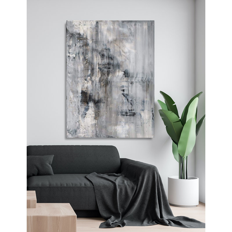 Abstract Print by John Beard, Black Framed Canvas, 24" H x 20" W x 1.5" D