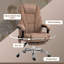 Fauteuil de bureau de massage chauffant inclinable avec hauteur réglable et repose-pieds-517108356