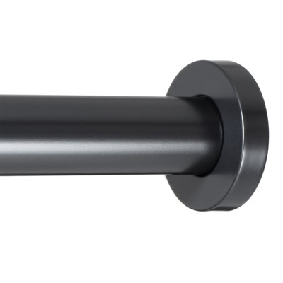  Tringle de rideau de douche - Tringle à ressort à ressort pour fenêtre ou douche, 24 à 36 noir