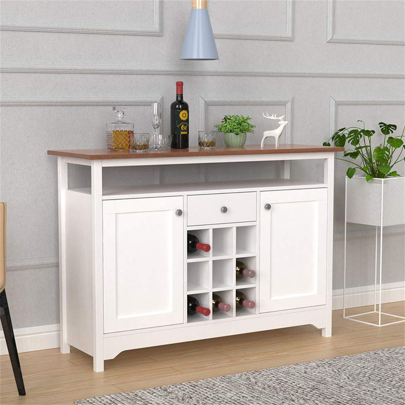 Aajah 116cm Sideboard, White/Brown