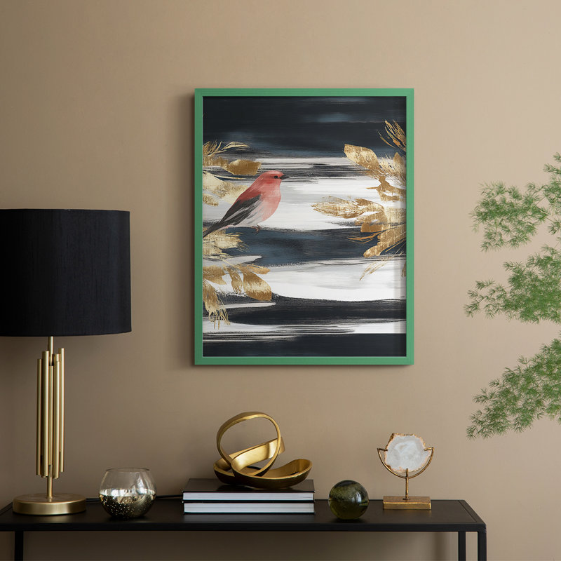 «Christmas Holiday Art» CCXXXIV, reproduction d'art encadrée - bois massif, H 15 po x l 12 po, Vert
